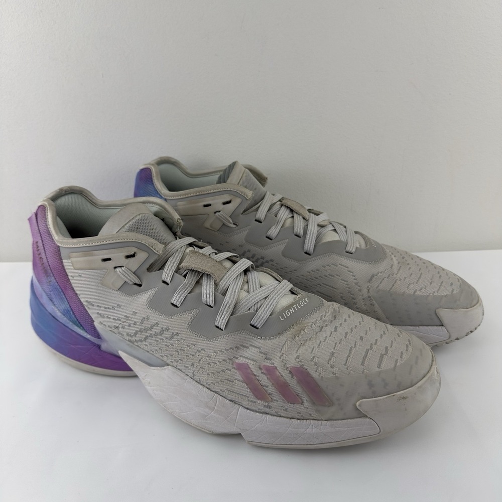 Adidas Men's Grey Purple Donovan Mitchell Basketball Shoes Size 15‎ D.O.N. Issu